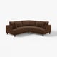 Canapé sectionnel UPPÅKRA marron, design moderne, coussins confortables, pieds en bois.