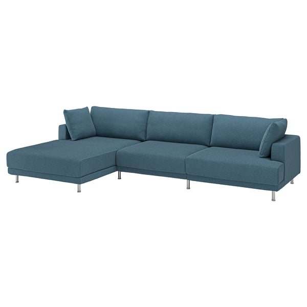 UPPÅKRA Canapé modulable 4,5 places, avec méridienne, gauche/Axvall bleu gris foncé