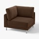 Fauteuil UPPÅKRA marron, velours côtelé, pieds confortables en chrome.