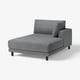 Chaise longue moderne grise UPPÅKRA, élégante et accueillante, parfaite pour la détente en famille.