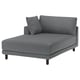UPPÅKRA Module méridienne, avec accoudoir gauche/Johanneshov gris foncé