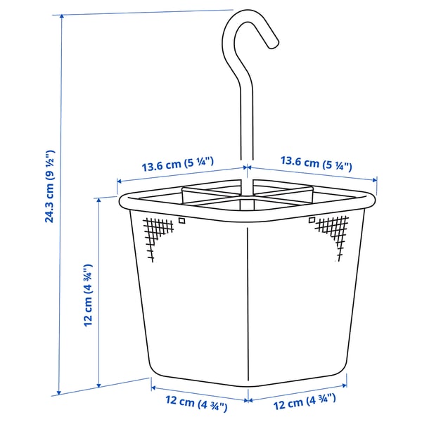 Illustration avec les mesures du produit : UPPDATERA.