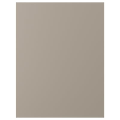 Panneau de recouvrement UPPLÖV beige mat, carré, fabriqué à partir de matériaux recyclés.