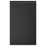 Armoire de cuisine noire UPPLÖV au design élégant et moderne et aux poignées intégrées.