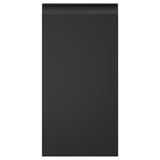 Porte rectangulaire noire à panneau plat avec poignée noire élégante et moderne.