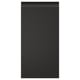 Porte rectangulaire noire à panneau plat avec poignée noire élégante et moderne.