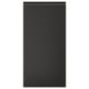 Armoire de cuisine moderne noire avec poignée intégrée élégante.