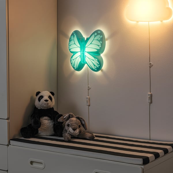 Upplyst Applique A Led Papillon Bleu Clair Ikea Upplyst Applique A Led Papillon Bleu Clair Ikea