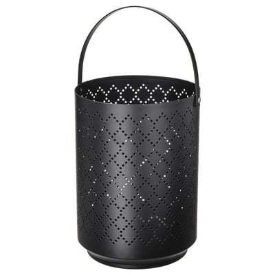 BORRBY Lanterne pour bougie bloc, noir intérieur/extérieur noir, 44 cm -  IKEA