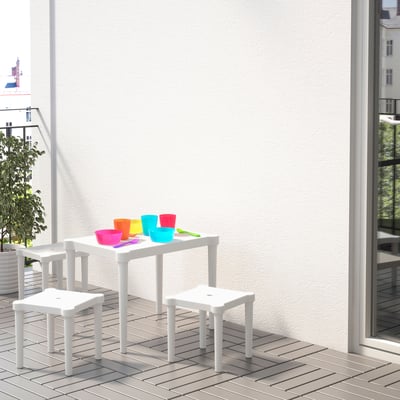 MAMMUT Table de jardin enfant, intérieur/ extérieur bleu, 85 cm - IKEA