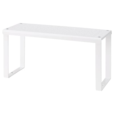Un insert d’étagère VARIERA blanc avec une surface en losange, en acier avec revêtement époxy.