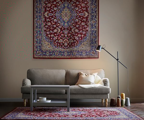Vedbak Tapis Poils Ras Multicolore 170x230 Cm Ikea