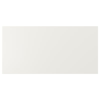 Meuble de cuisine rectangulaire blanc VEDDINGE, design lisse et plat, style moderne.