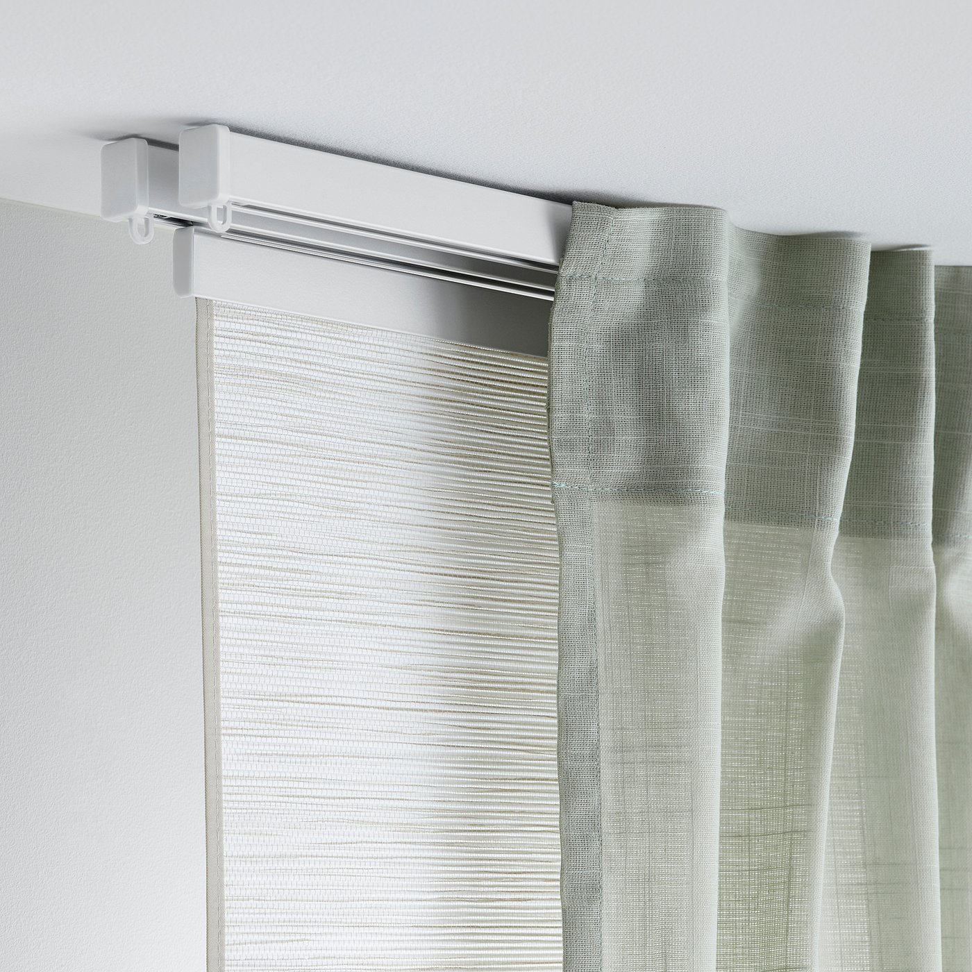 VIDGA Rail Pour Rideau Simple Fixations Plafond Incluses blanc 140 VIDGA Rail Pour Rideau Simple Fixations Plafond Incluses blanc 140
