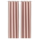 Rideaux assombrissants pour chambre rose VILBORG, texture linéaire, œillets en acier inoxydable.