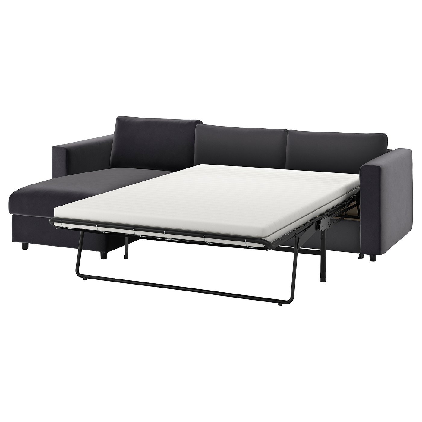 VIMLE Canap 3 Places Convertible Avec M ridienne Djuparp Gris Fonc 