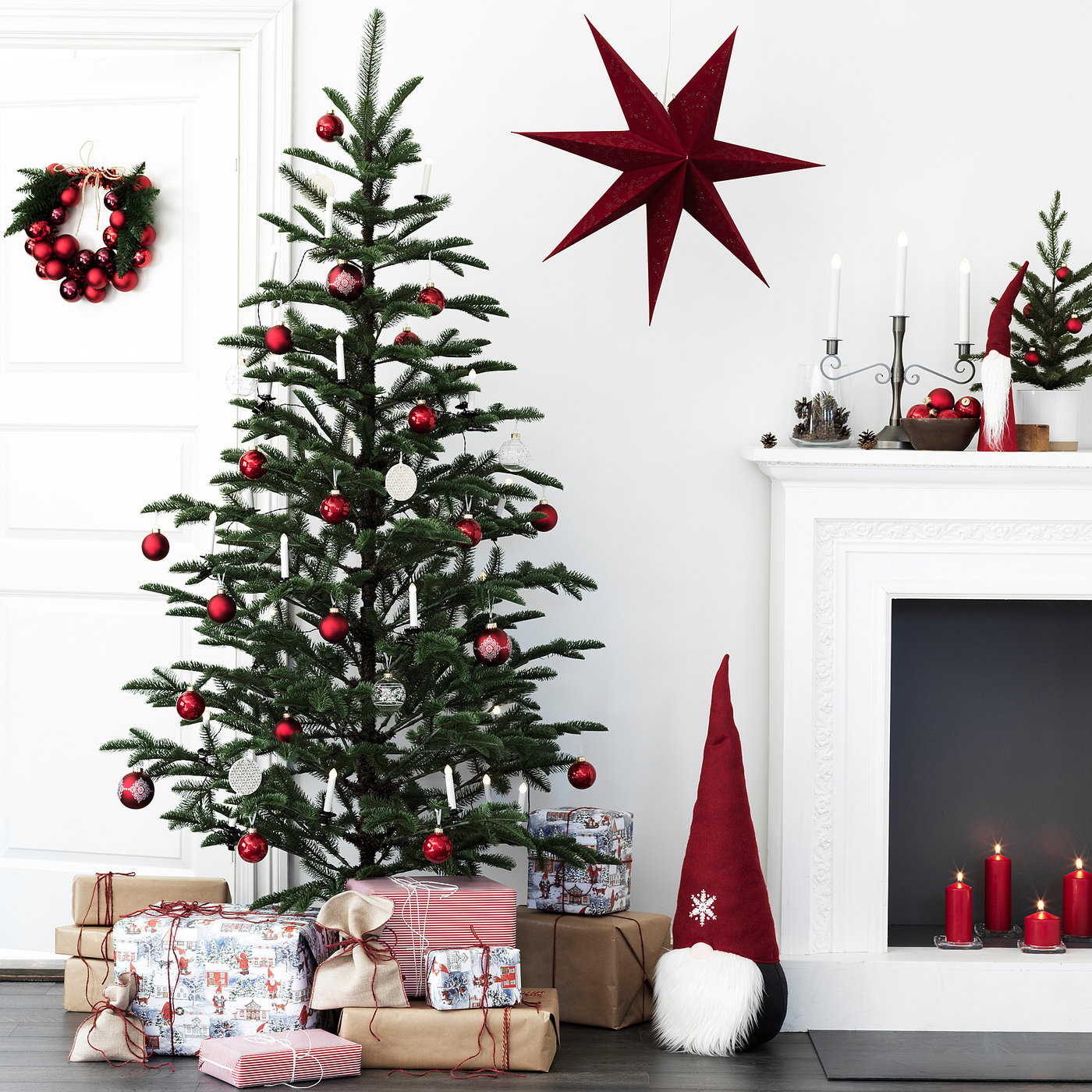 Vinter 2020 Decoration Couronne Rouge Ikea