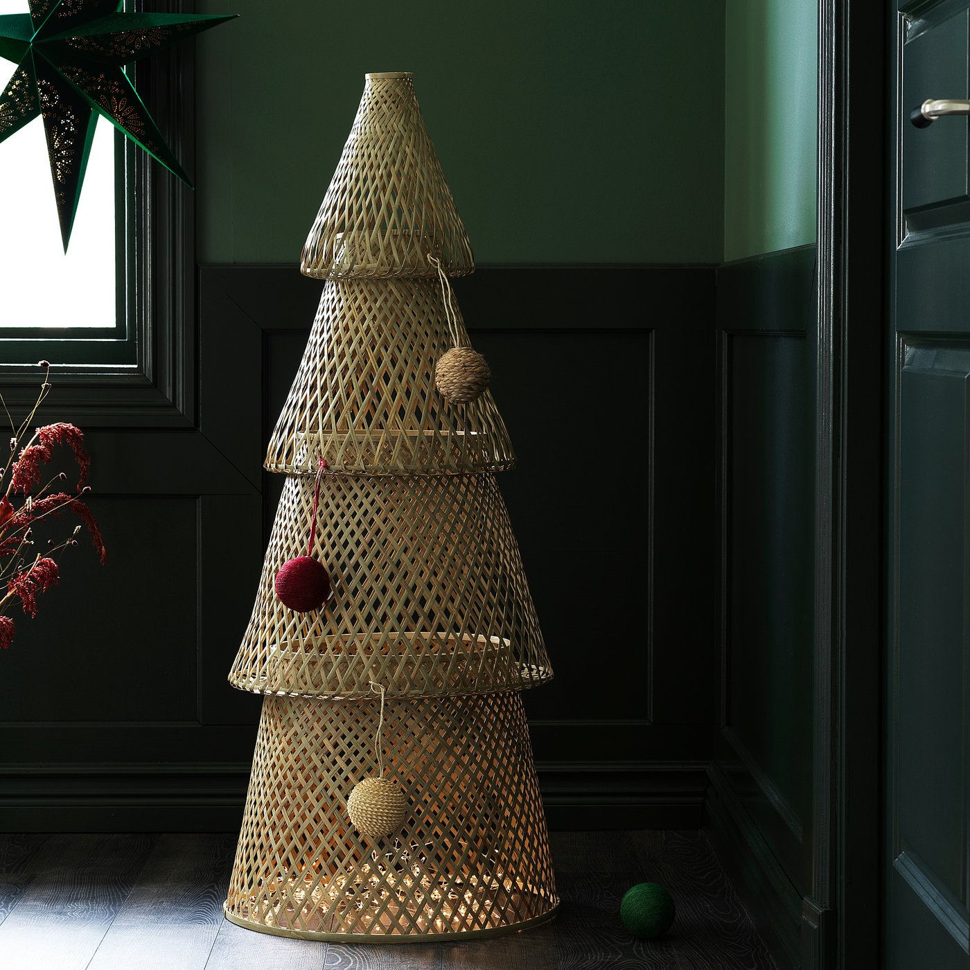Vinter 2020 Decoration Sapin De Noel Bambou Ikea