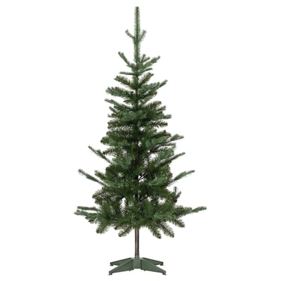 VINTERFINT : arbre de Noël artificiel vert, sans aiguilles, réutilisable, avec support en plastique vert.