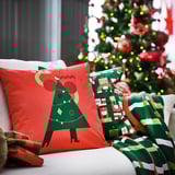 VINTERFINT Housse de coussin, motif Noël rouge, 50x50 cm