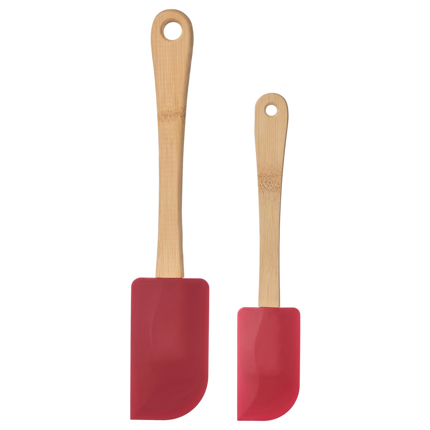 VINTERFINT Spatule, lot de 2, bambou/silicone rouge IKEA