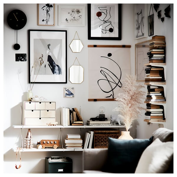 VISBÄCK Support pour poster, bambou, 61 cm
