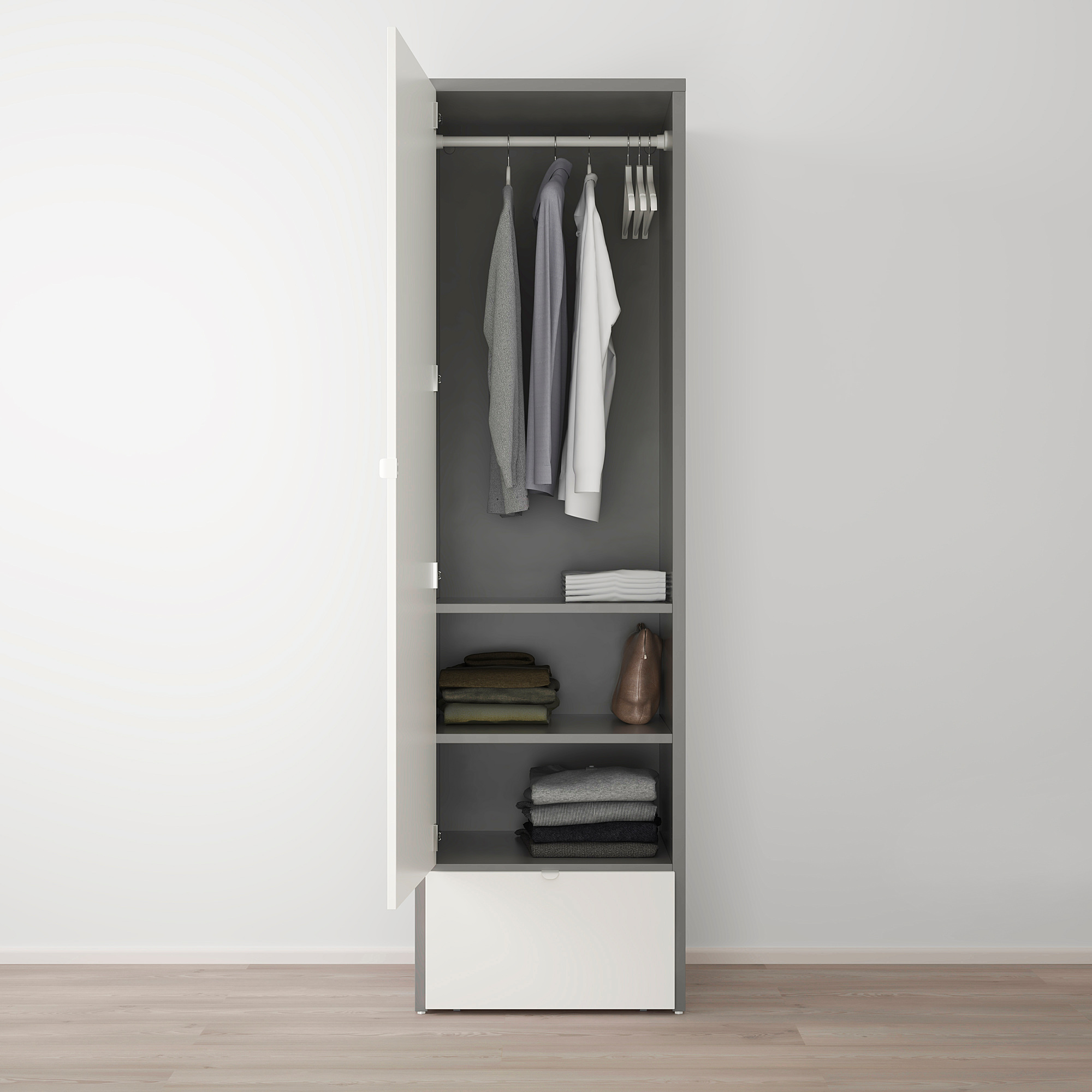 VISTHUS Armoirependerie, gris/blanc, 63x59x216 cm IKEA
