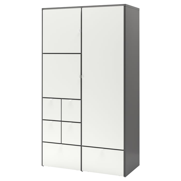 VISTHUS Armoirependerie, gris/blanc, 122x59x216 cm IKEA