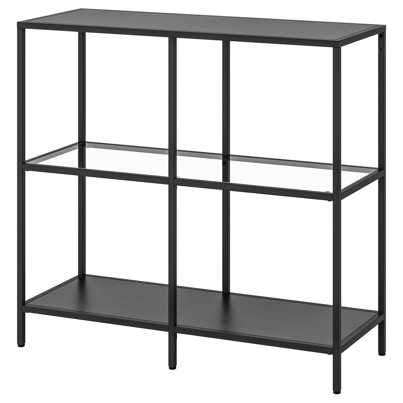 VITTSJÖ Étagère 100×36 cm, métal, verre