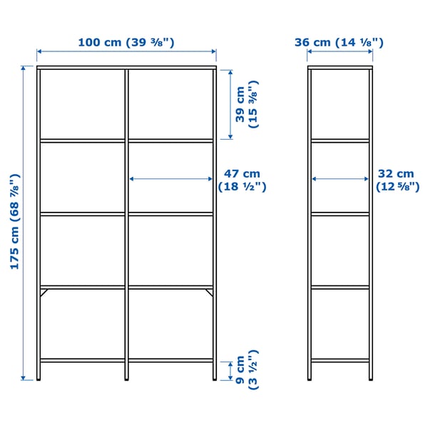 Vittsjo Etagere Brun Noir Verre Ikea