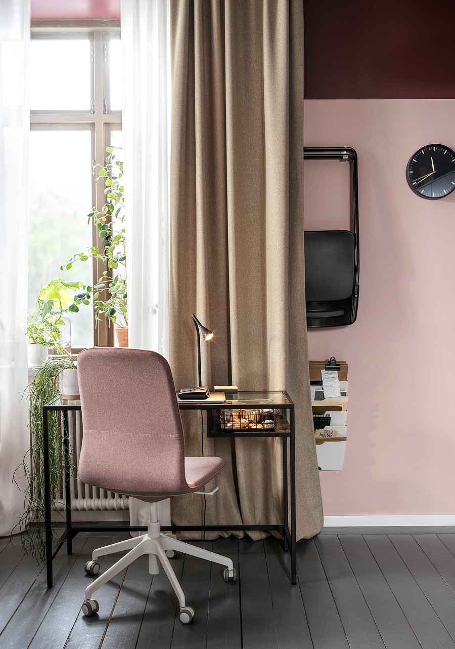 VITTSJÖ Table ordinateur portable, brun noir, verre, 100x36 cm IKEA