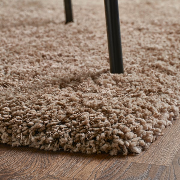 VOLLERSLEV Tapis, poils hauts, beige, 133x195 cm