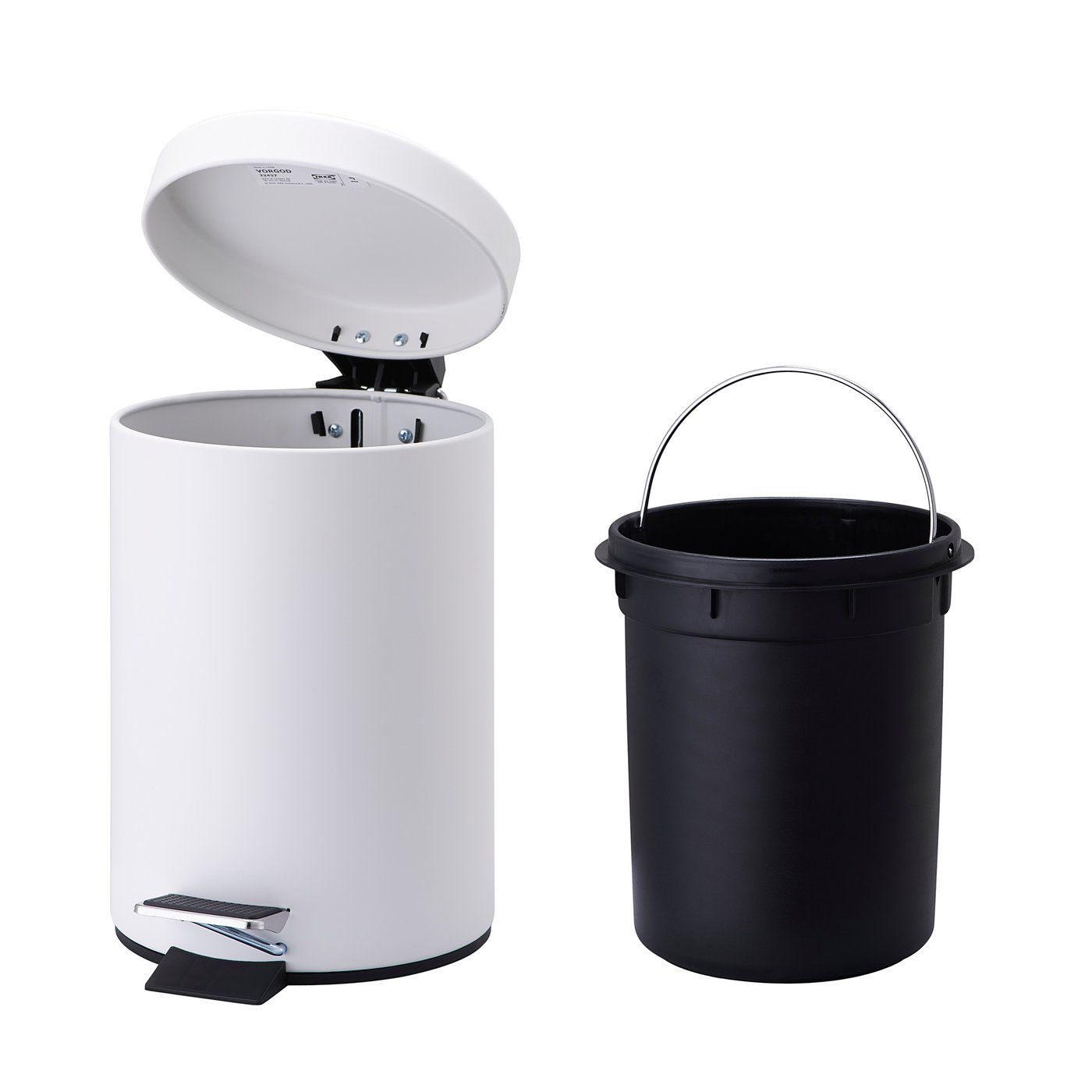 vorgod poubelle a pedale blanc 3 l ikea