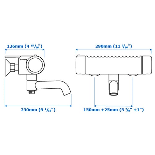 Illustration avec les mesures du produit : VOXNAN.