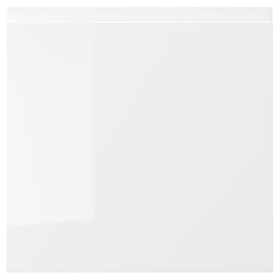 Armoire de cuisine VOXTORP, blanc brillant, design rectangulaire élégant, finition lisse, poignées intégrées.
