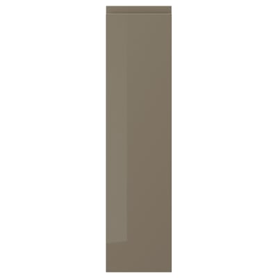 Porte d’armoire de cuisine VOXTORP, rectangle brillant foncé avec poignée intégrée élégante.