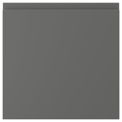 Meuble de cuisine VOXTORP, gris foncé, rectangulaire, surface lisse, design minimaliste.