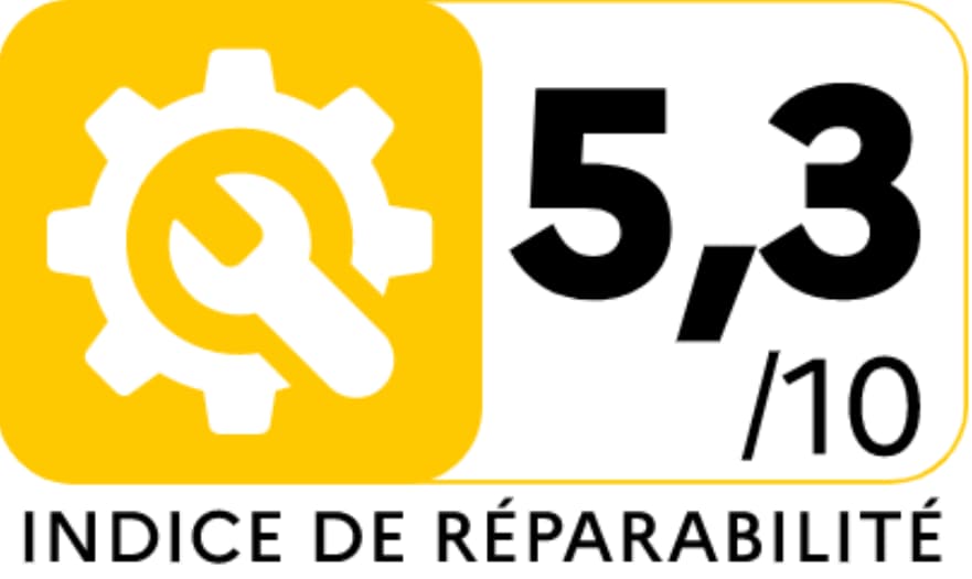 Indice de réparabilité 5.3 / 10
