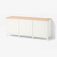 BESTÅ Storage combination with doors, white/Smeviken/Kabbarp white, 180x42x76 cm