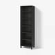 BESTÅ Cabinet unit, black-brown, 60x40x202 cm