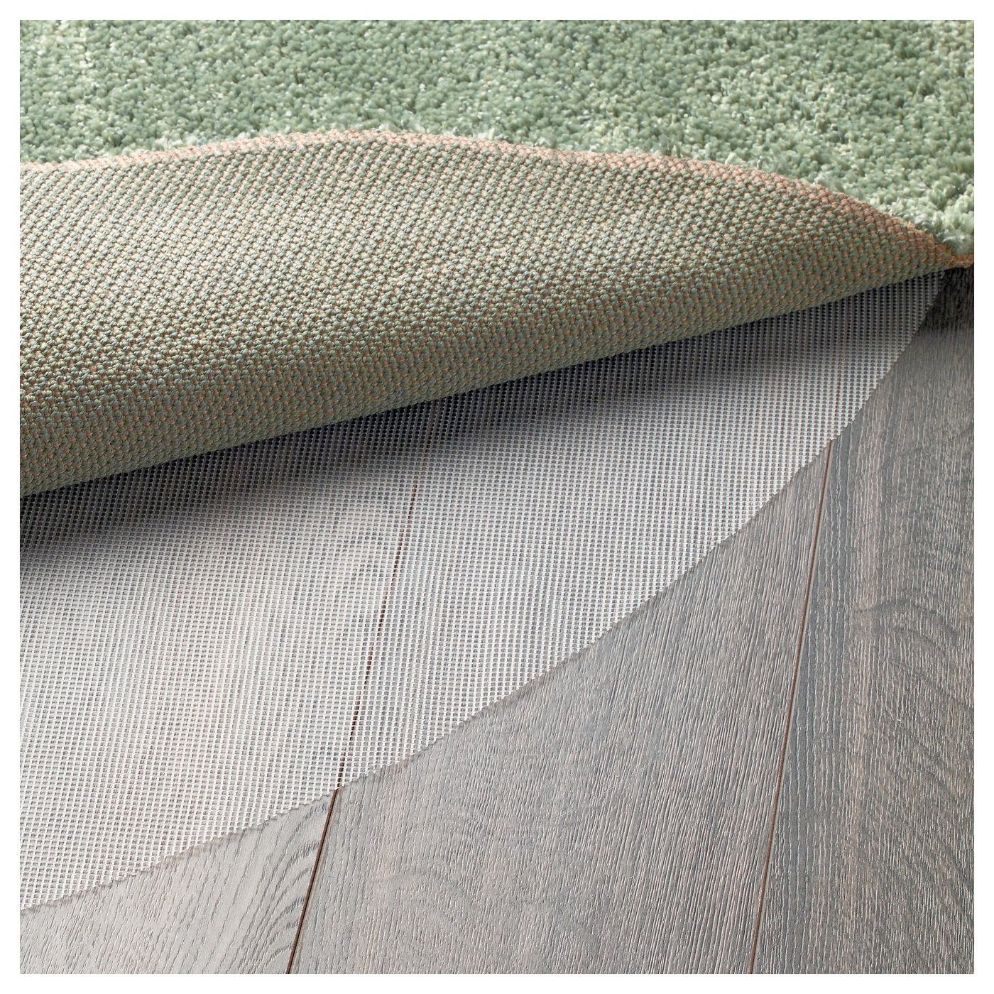 ÅDUM Rug, high pile Light green 130 cm IKEA