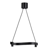 ACKJA Pendant lamp, wave shaped/black, 60 cm