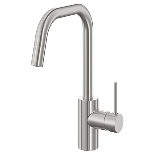 ÄLMAREN Kitchen mixer tap w pull-out spout - stainless steel colour