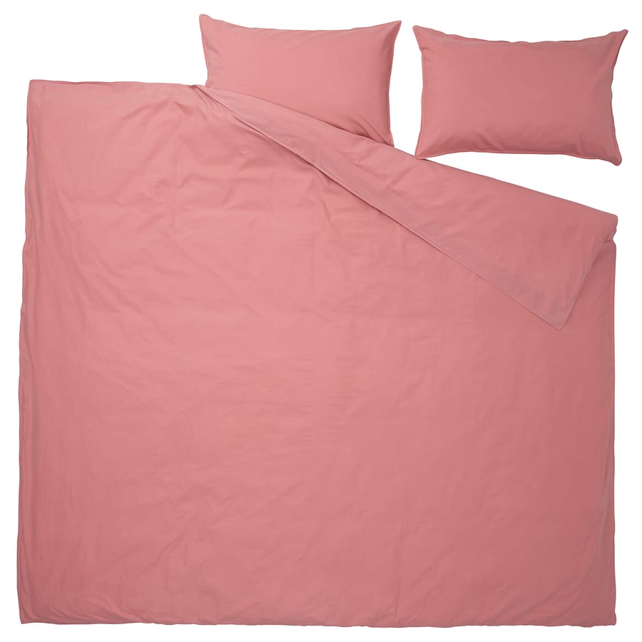 ÄNGSLILJA Dark Pink Double Duvet Cover Set IKEA