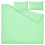 ÄNGSLILJA Duvet cover and 2 pillowcases, light green, 200x200/50x80 cm