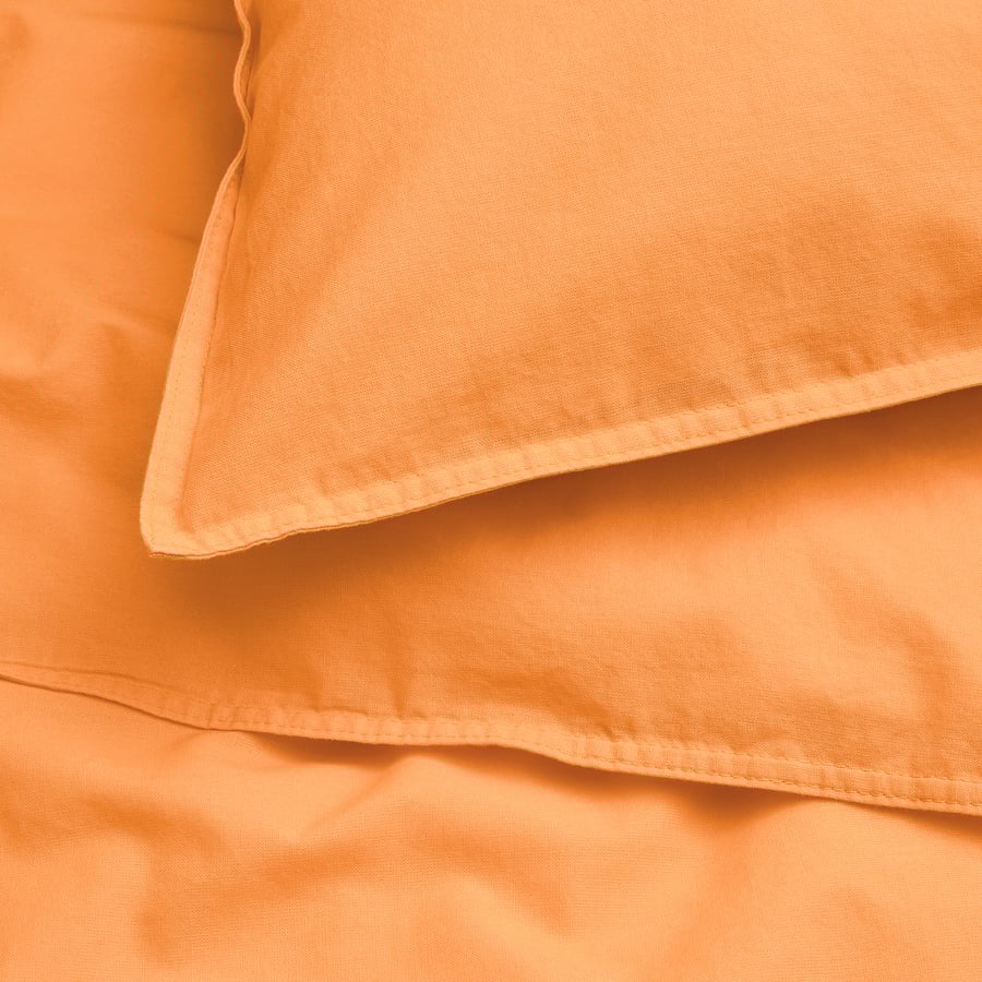 ÄNGSLILJA Orange Double Duvet Cover Set IKEA