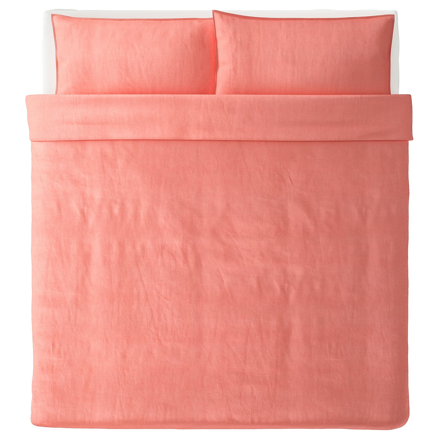 ÄNGSLILJA Quilt cover and 2 pillowcases light brownred IKEA