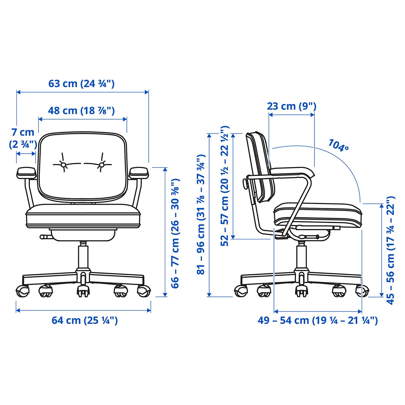 ALEFJÄLL Grann beige, Office chair - IKEA UK