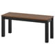 ÅLHULT Bench, black/brown, 103x36 cm