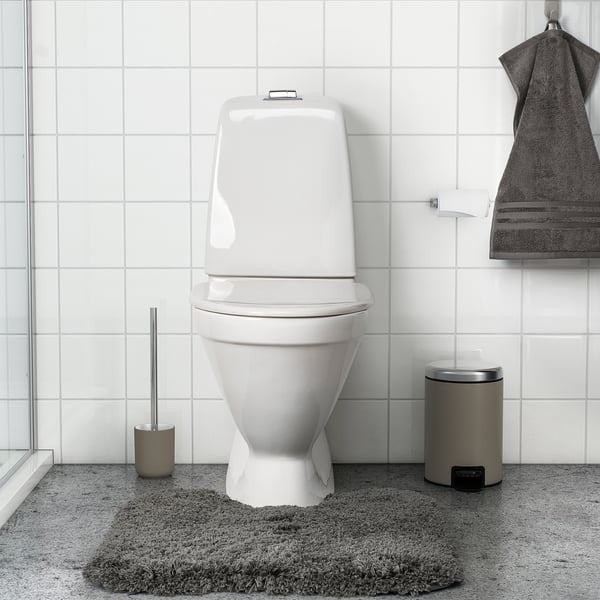 ALMTJÄRN Pedestal mat, dark grey, 55x60 cm